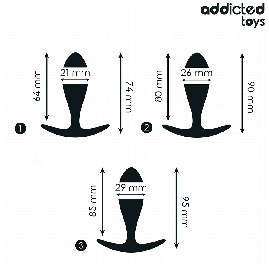 ADDICTED TOYS - SET DI 3 TAPPI ANALI MODELLO 2 Addicted Toys
