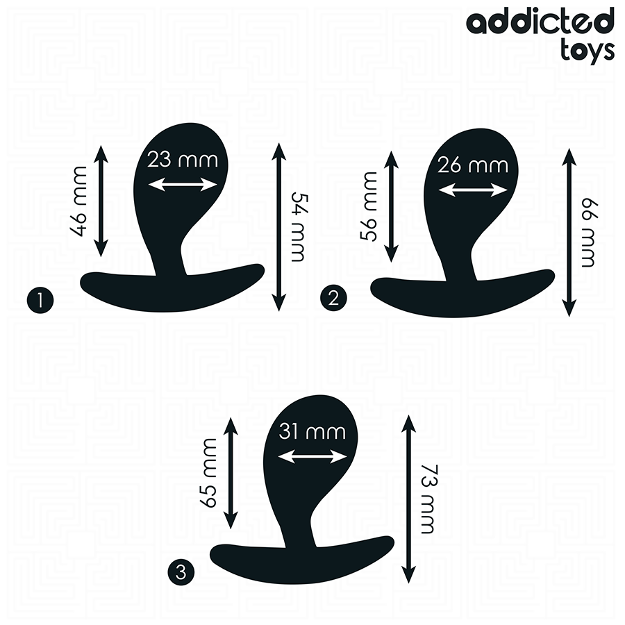 ADDICTED TOYS - SET DI 3 TAPPI ANALI MODELLO 3 Addicted Toys