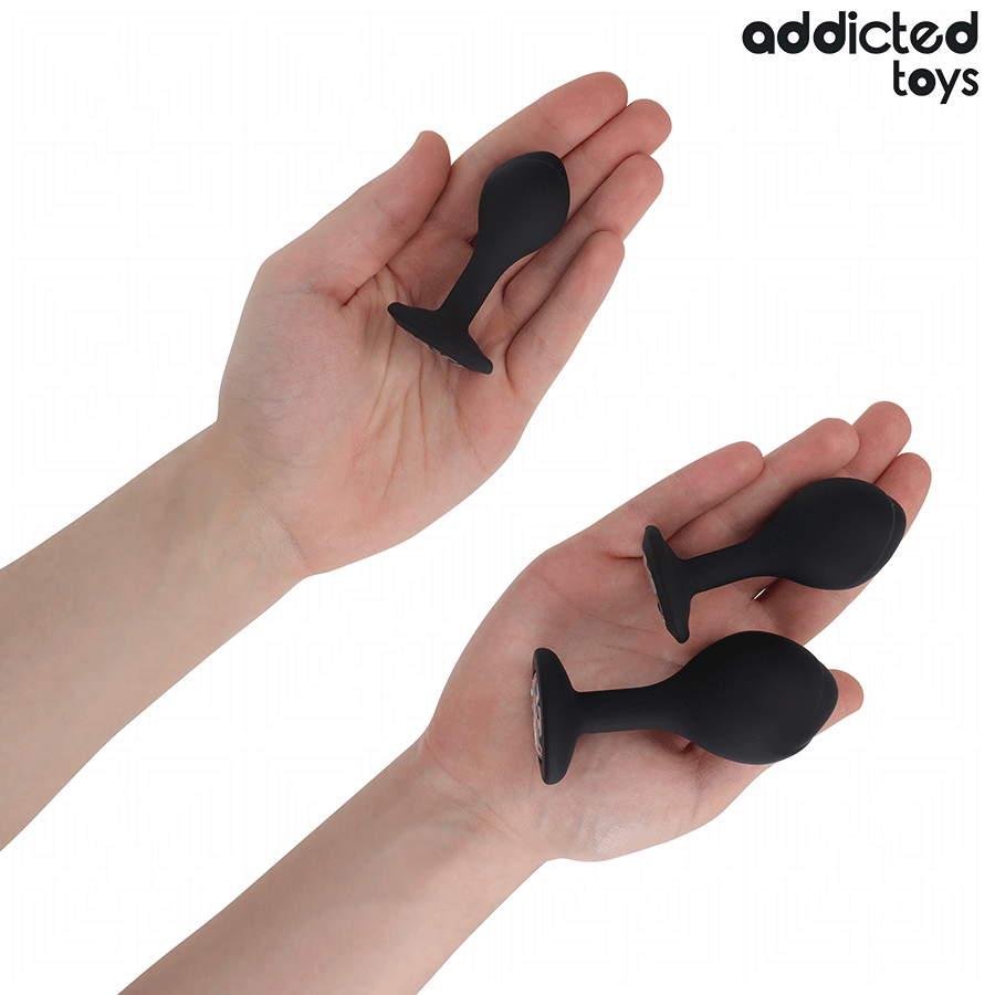 ADDICTED TOYS - SET DI 3 TAPPI ANALI CON GIOIELLO Addicted Toys