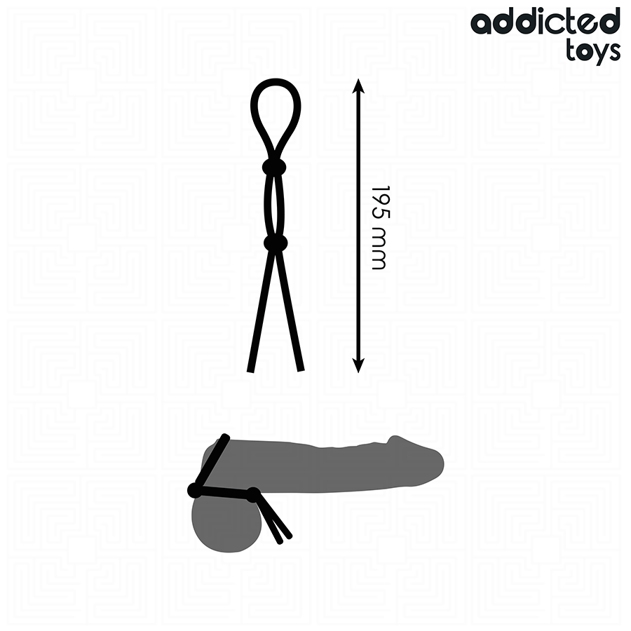 ADDICTED TOYS - CORDA IN SILICONE PER IL PENE A DOPPIO ANELLO Addicted Toys
