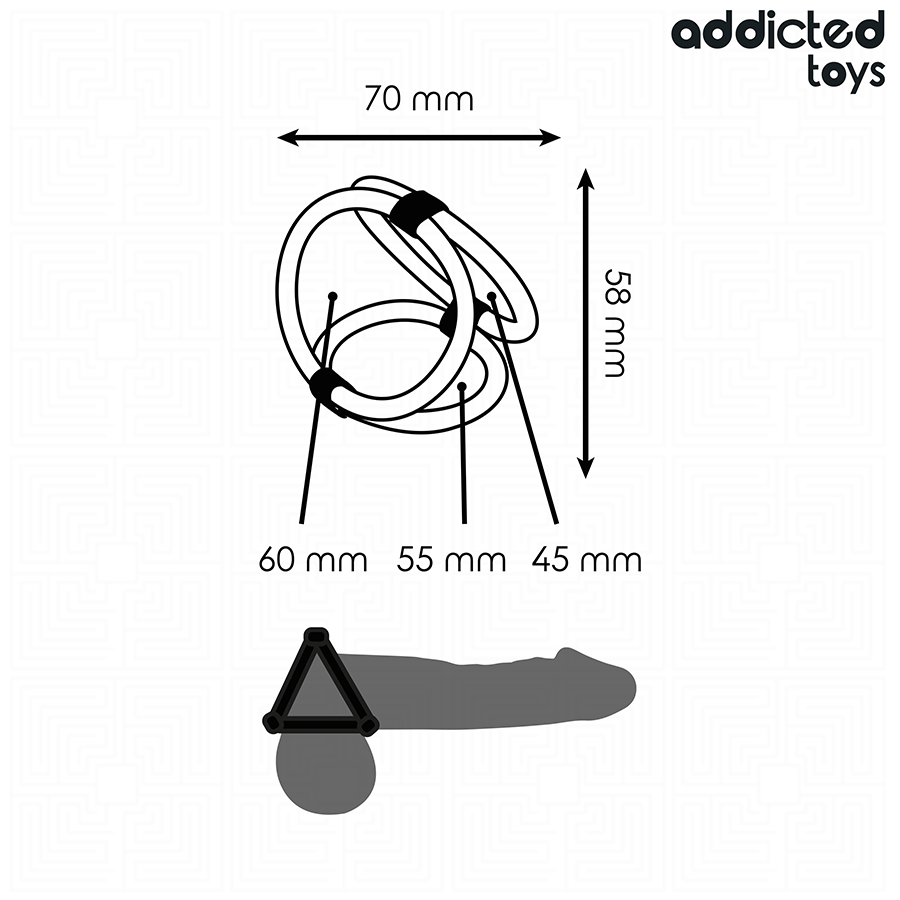 ADDICTED TOYS - ANELLO PER PENE TRIPLO Addicted Toys