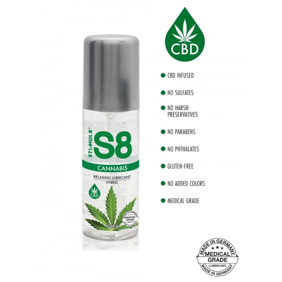 STIMUL8 - S8 LUBRIFICANTE IBRIDO ALLA CANNABIS 125 ML Stimul8