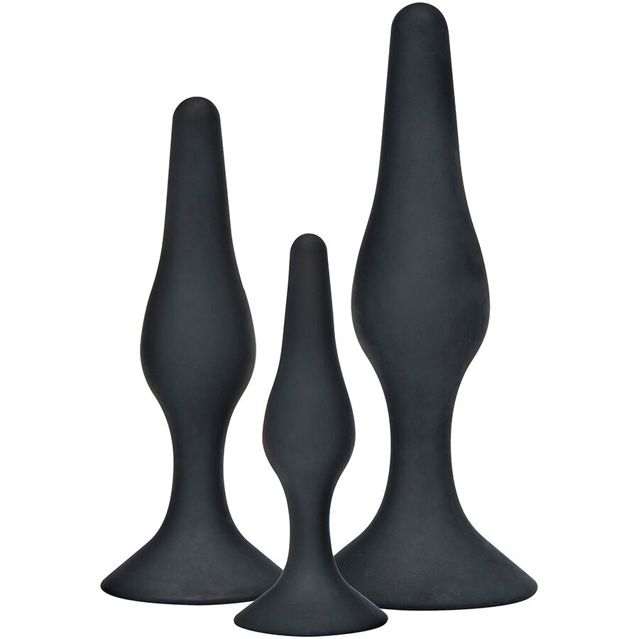 TOYJOY - ANAL PLAY CURVY COMPANIONS PLUG ANALE 3 PEZZI NERO Toyjoy
