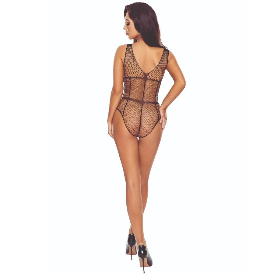 PASSION - BS114 BODYSTOCKING CON GRIGLIA NERA Passion Woman Bodystockings
