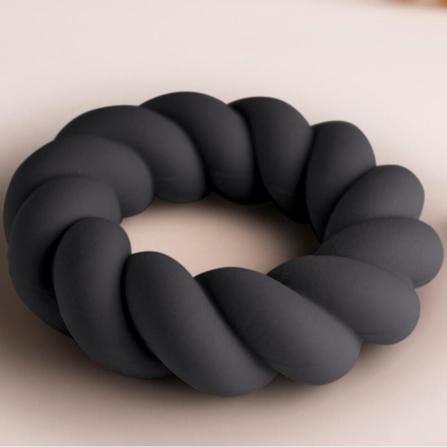 ROCKS-OFF - ANELLO MASTURBATORE TWIST IN SILICONE NERO RockS-Off