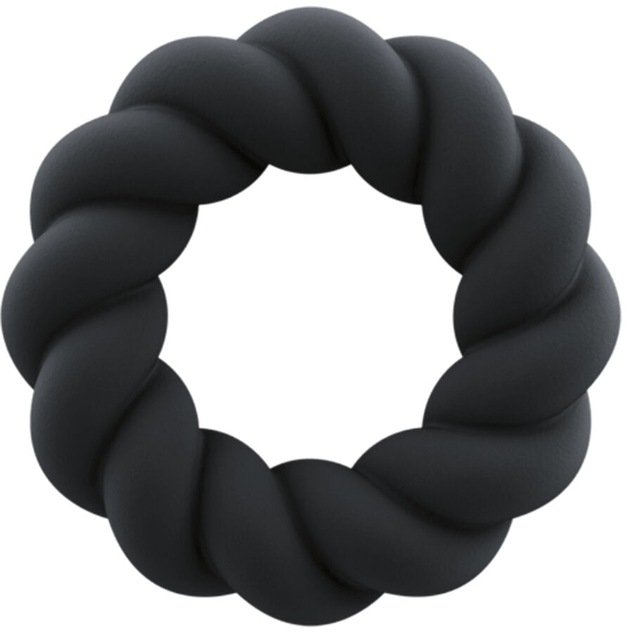 ROCKS-OFF - ANELLO MASTURBATORE TWIST IN SILICONE NERO RockS-Off