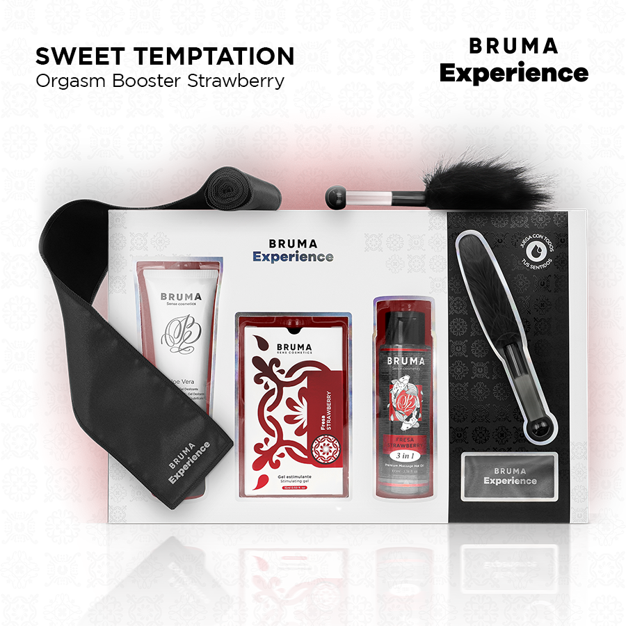 BRUMA XPERIENCE - KIT TENTAZIONE DOLCE ALLA FRAGOLA CON POTENZIATORE DI ORGASMO Bruma