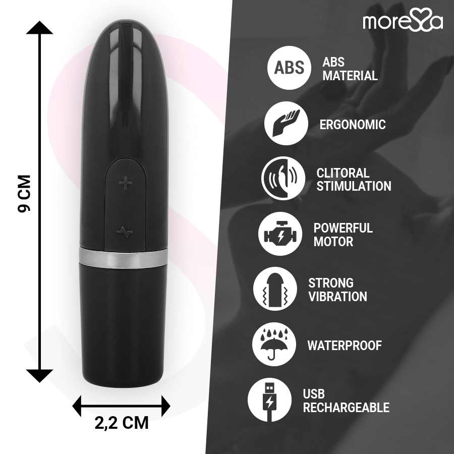 MORESSA - IVY VIBRATORE STIMOLATORE DA VIAGGIO NERO Moressa