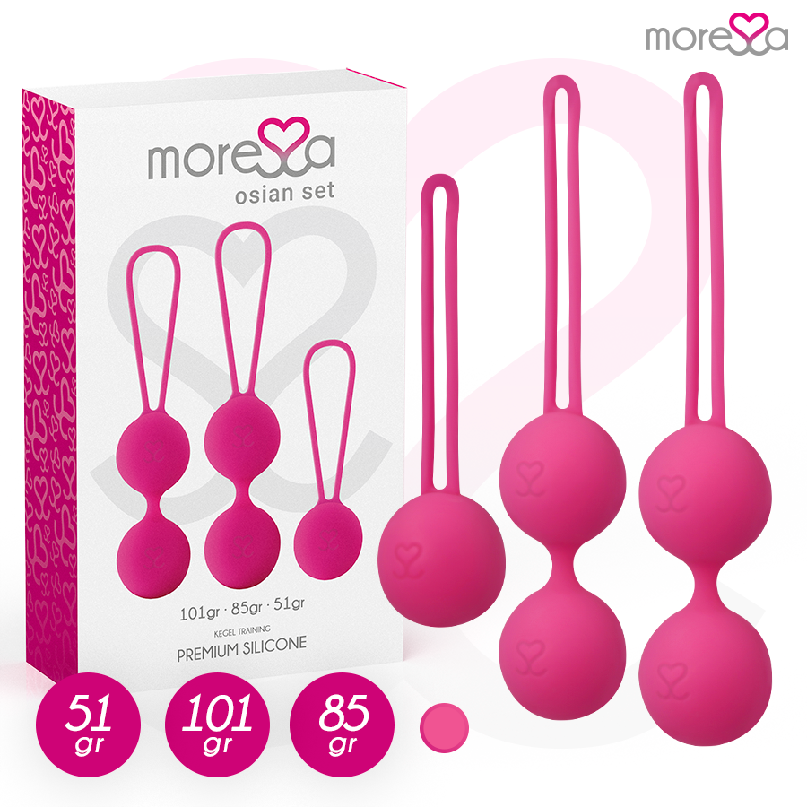 MORESSA - SET OSIAN PREMIUM SILICONE ROSA (Osian One - 51 g  Osian Two - 101 g  Osian Three 85 g) Moressa