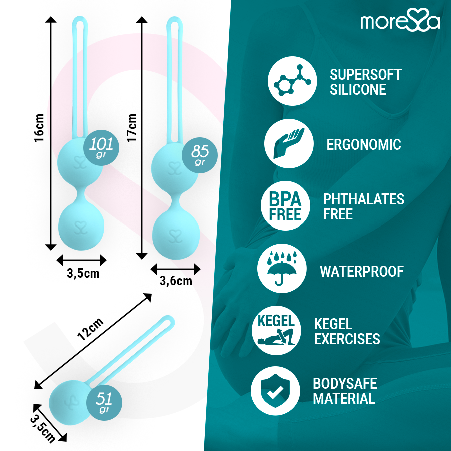 MORESSA - SET OSIAN PREMIUM IN SILICONE TURCHESE Moressa