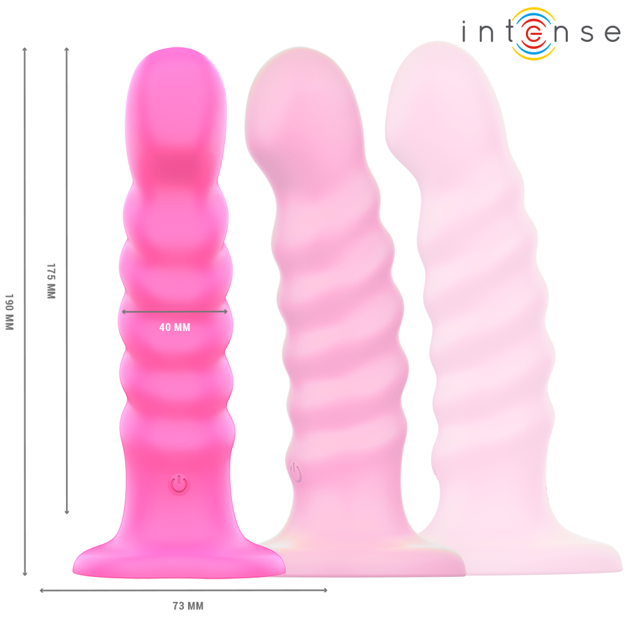 INTENSE - VIBRATORE CINDY TAGLIA L DESIGN A SPIRALE 10 VIBRAZIONI ROSA TELECOMANDO Intense Fun