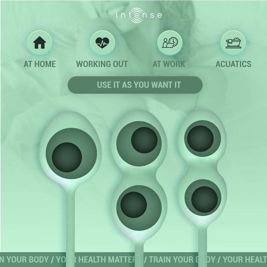 INTENSE - KIT PALLINE KEGEL CHARLI VERDE CHIARO Intense Health & Fun