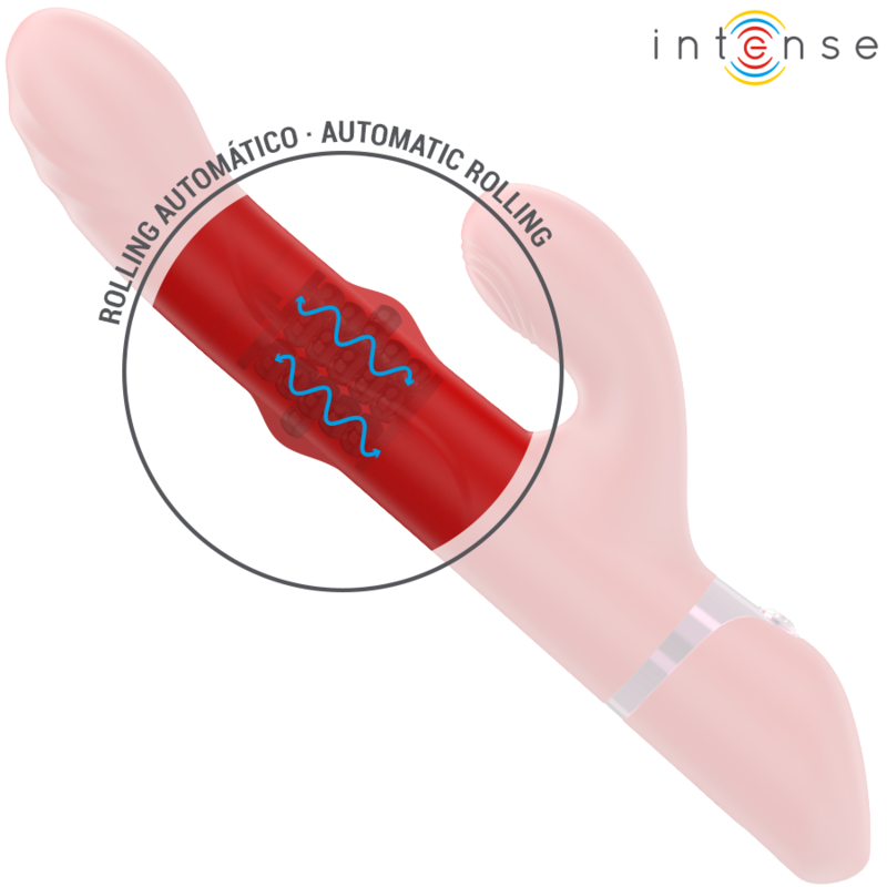 INTENSE - LELE VIBRATORE MULTIFUNZIONE ROTANTE E OSCILLANTE E STIMOLANTE ROSSO Intense Fun