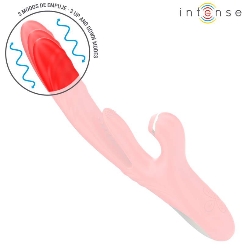 INTENSE - KAROL VIBRATORE MULTIFUNZIONE SPINTA E STIMOLAZIONE E ONDE STIMOLANTI ROSSO Intense Fun