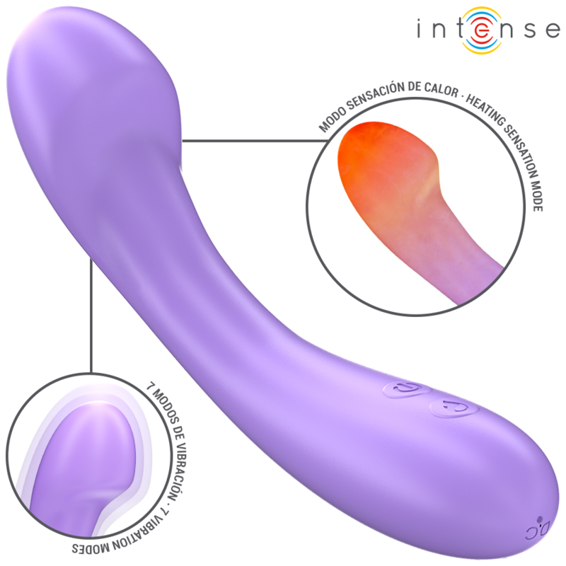 INTENSE - VIBRATORE BECKY 19 CM RISCALDABILE 7 VIBRAZIONI VIOLA Intense Fun