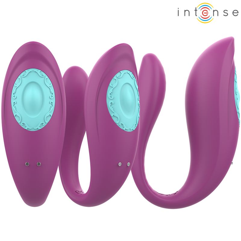 INTENSE - ANNIE VIBRATORE E STIMOLATORE A FORMA DI U TELECOMANDO VIOLA Intense Couples Toys