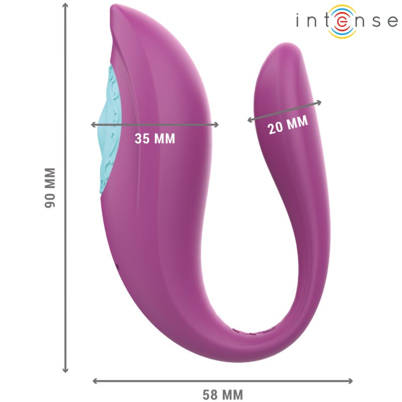INTENSE - ANNIE VIBRATORE E STIMOLATORE A FORMA DI U TELECOMANDO VIOLA Intense Couples Toys