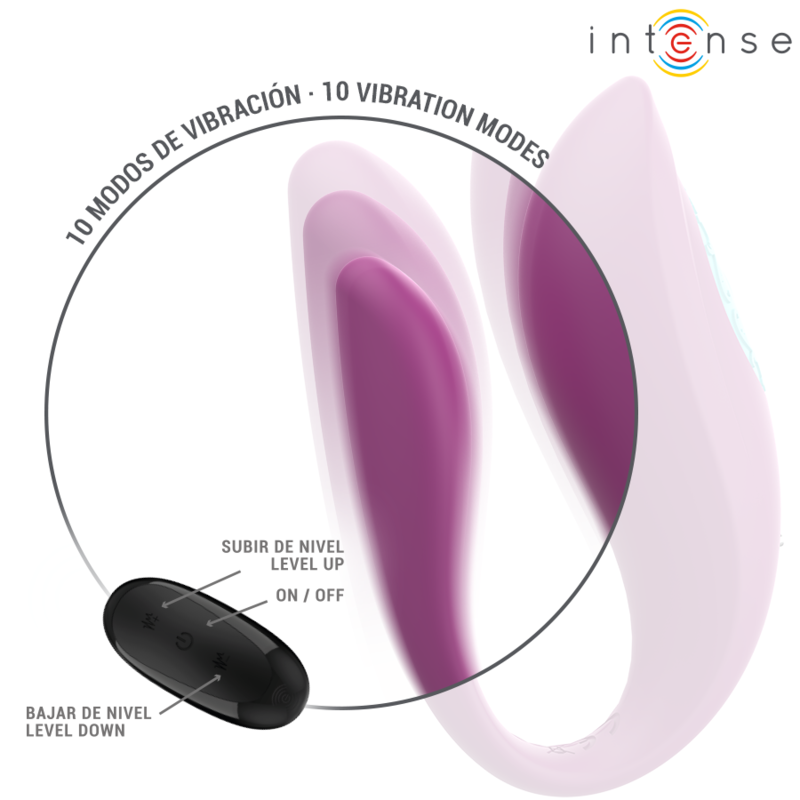 INTENSE - ANNIE VIBRATORE E STIMOLATORE A FORMA DI U TELECOMANDO VIOLA Intense Couples Toys