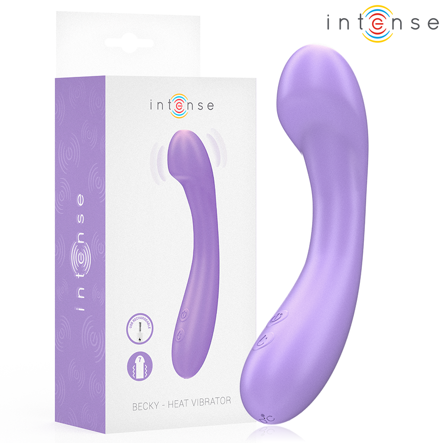 INTENSE - VIBRATORE BECKY 19 CM RISCALDABILE 7 VIBRAZIONI VIOLA Intense Fun