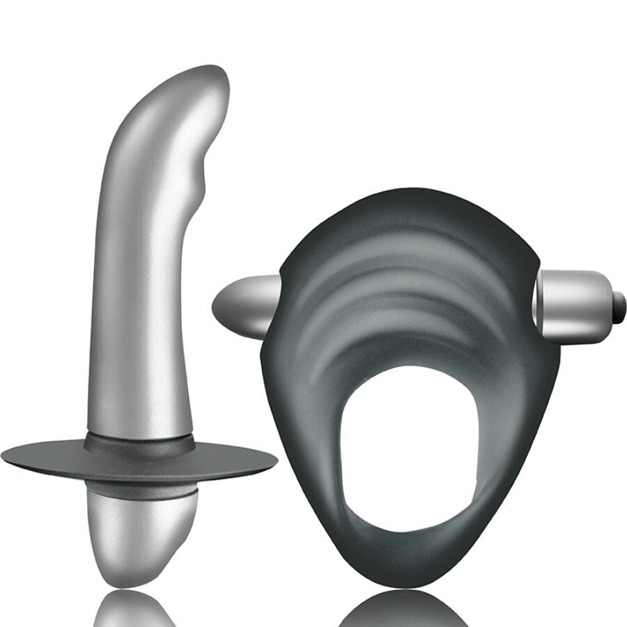 CLIMAXIMUM - ENTICE KIT ANELLO PER IL PENE + VIBRATORE PER LA PROSTATA PER PRINCIPIANTI Climaximum