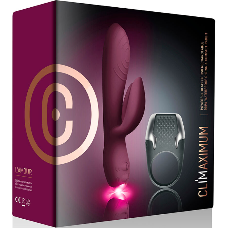 CLIMAXIMUM - LAMOUR KIT VIBRATORE CONIGLIO + ANELLO PER IL PENE A LED Climaximum