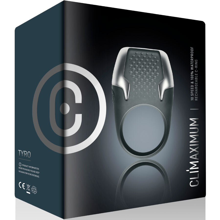 CLIMAXIMUM - ANELLO VIBRANTE PER IL PENE TYRO CON LUCI LED Climaximum