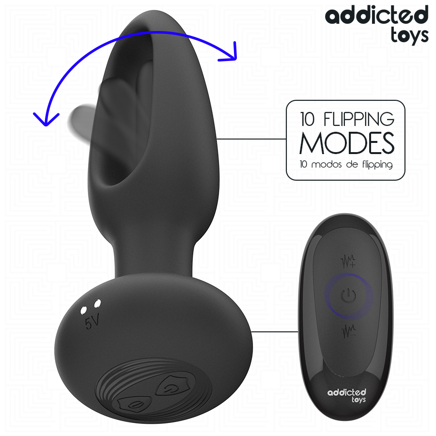 ADDICTED TOYS - PLUG ANALE CON LINGUA VIBRANTE E TELECOMANDO Addicted Toys