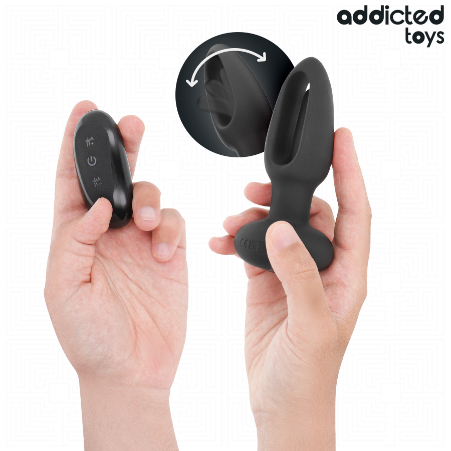 ADDICTED TOYS - PLUG ANALE CON LINGUA VIBRANTE E TELECOMANDO Addicted Toys