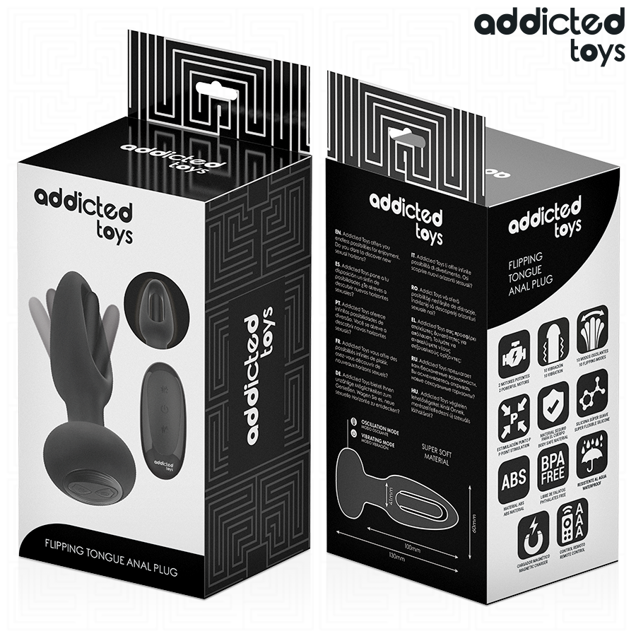 ADDICTED TOYS - PLUG ANALE CON LINGUA VIBRANTE E TELECOMANDO Addicted Toys
