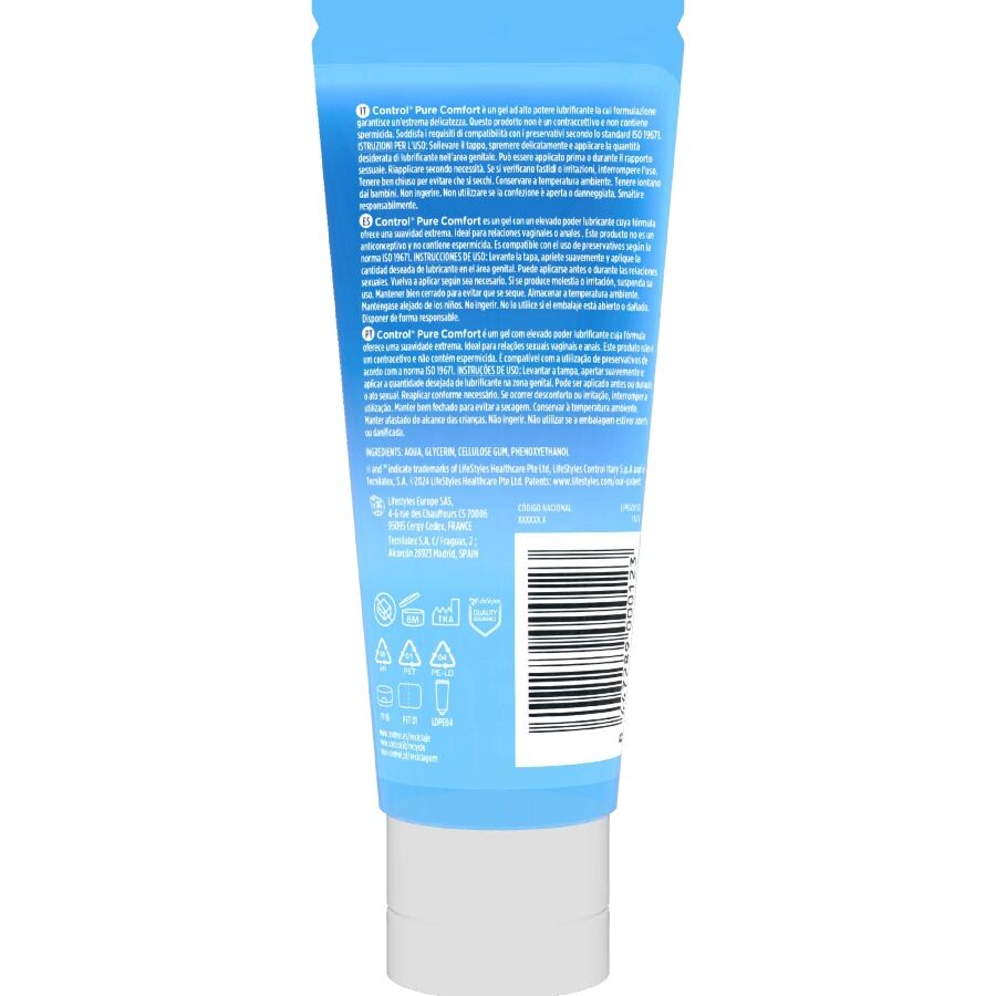 CONTROL - LUBRIFICANTE IDRATAZIONE INTENSA PURE COMFORT 80 ML Control Lubes