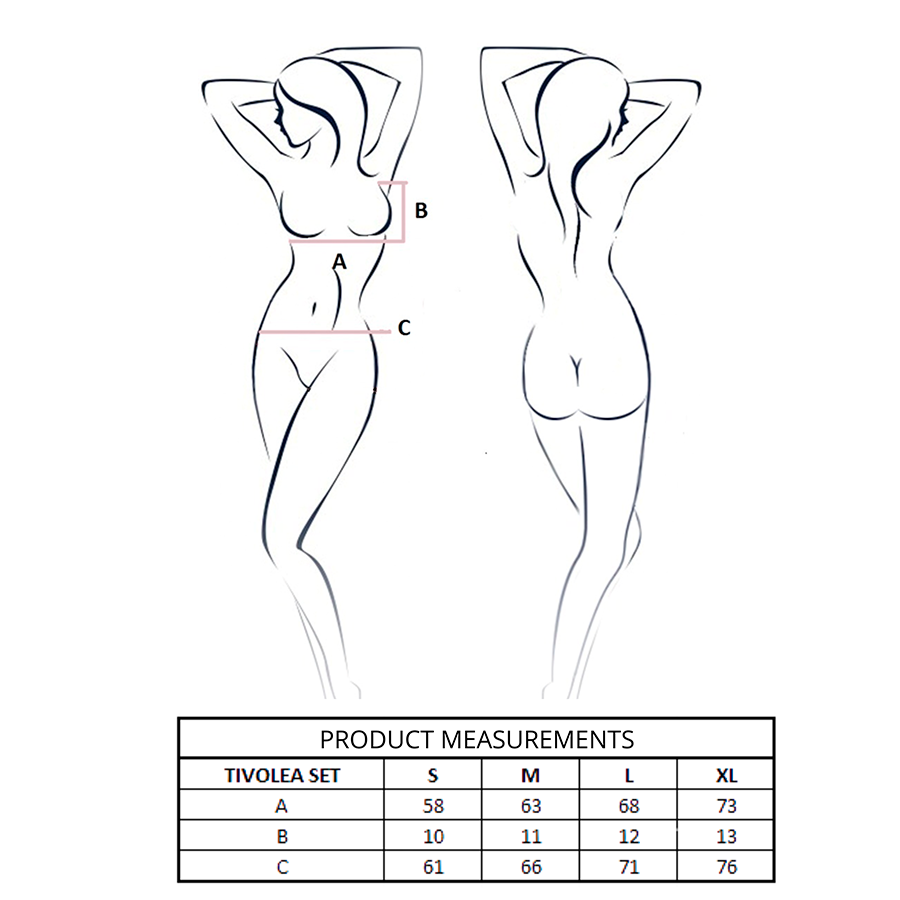 PASSION - TIVOLEA REGGISENO + PERIZOMA NERO S/M Passion Woman Sets