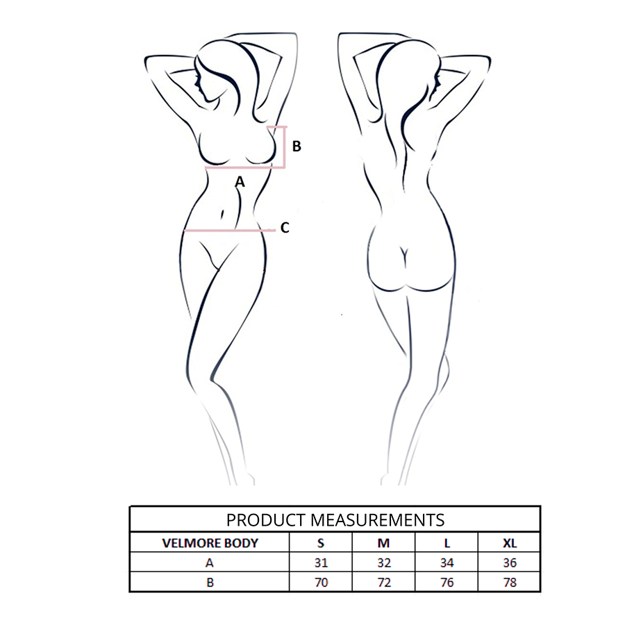 PASSION - VELMORE BODY BLU S/M Passion Woman Teddies