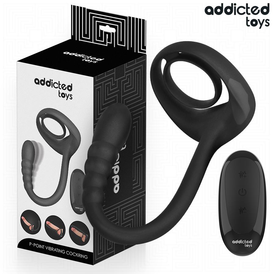ADDICTED TOYS - ANELLO VIBRANTE PER IL PENE CON TELECOMANDO P-SPOT Addicted Toys