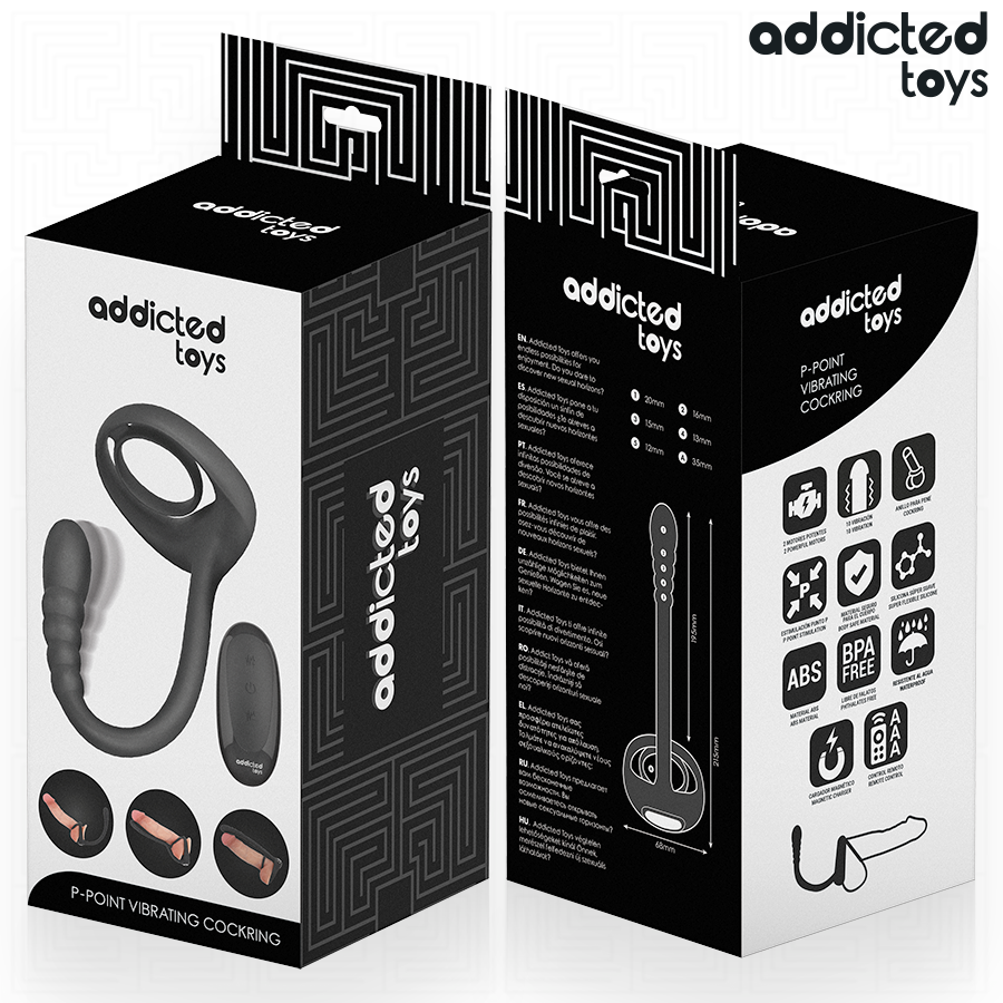 ADDICTED TOYS - ANELLO VIBRANTE PER IL PENE CON TELECOMANDO P-SPOT Addicted Toys