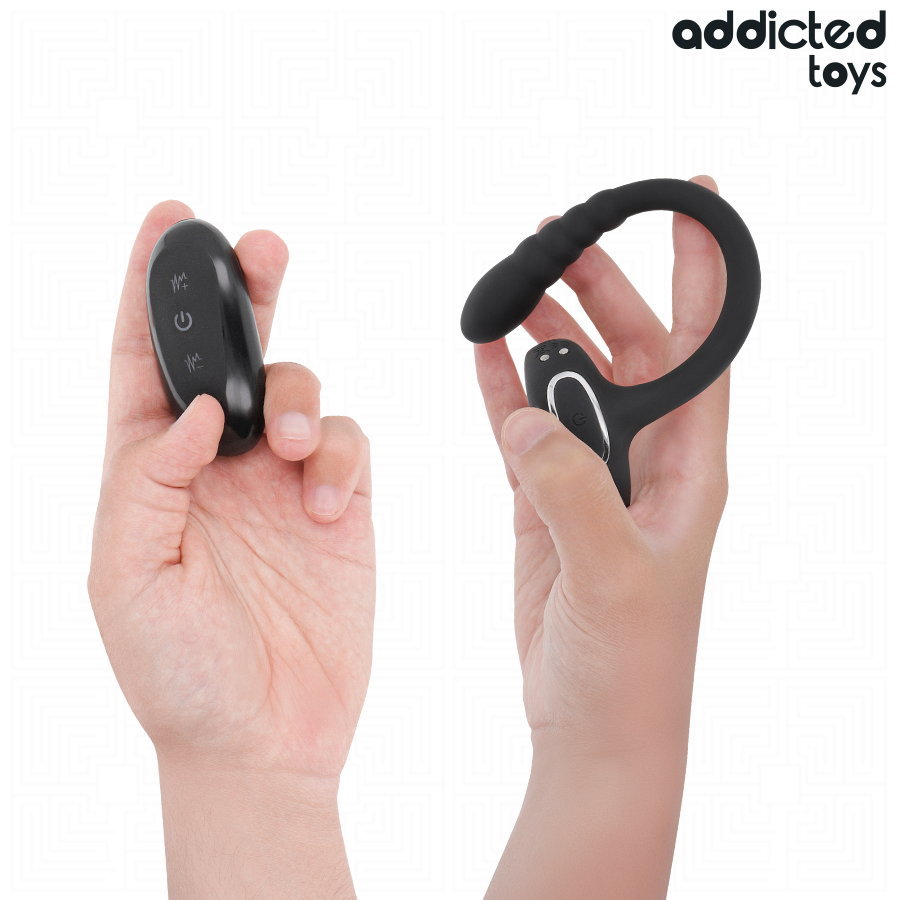 ADDICTED TOYS - ANELLO VIBRANTE PER IL PENE CON TELECOMANDO P-SPOT Addicted Toys