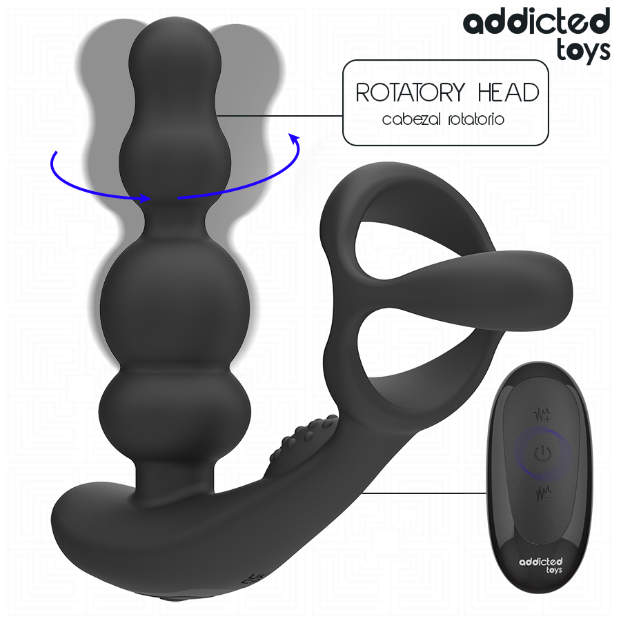 ADDICTED TOYS - MASSAGGIATORE PROSTATICO ROTANTE CON TELECOMANDO Addicted Toys