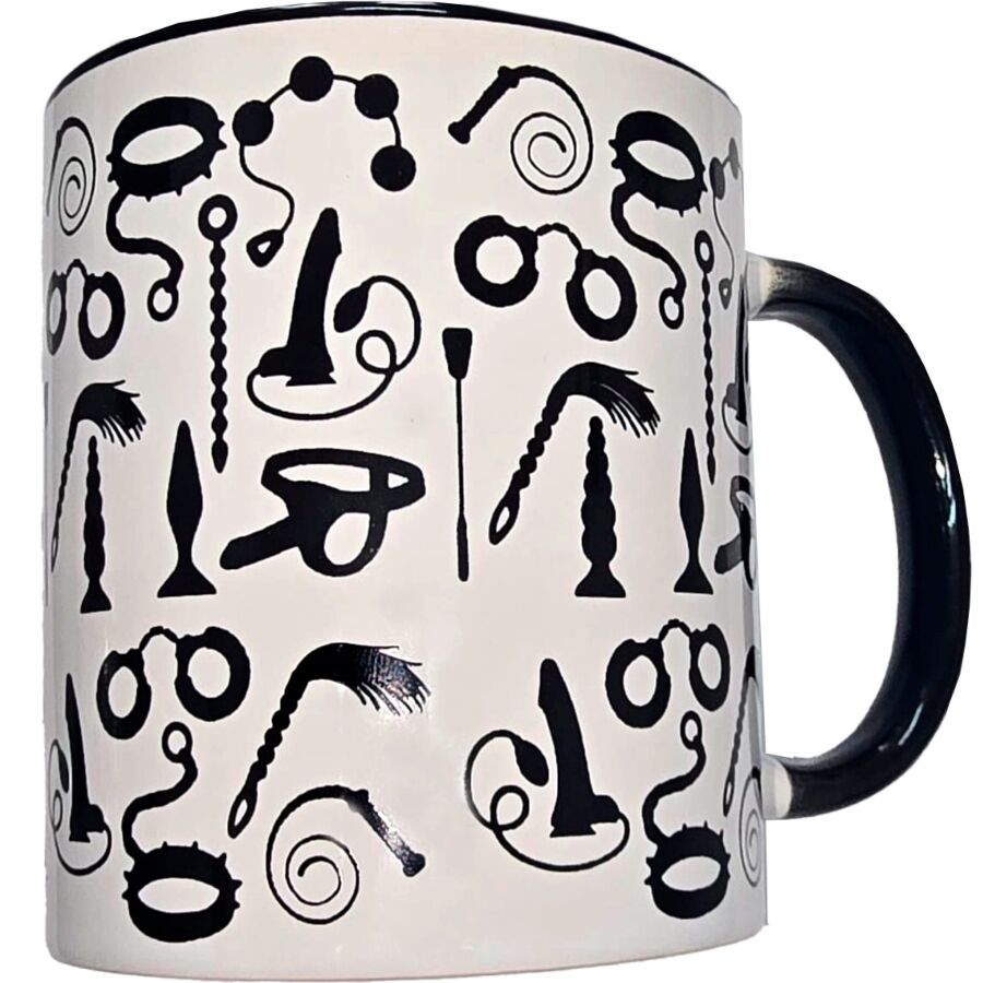 DIABLO PICANTE - TAZZA BONDAGE BIANCA CON MANICO NERO 370 ML Diablo Picante