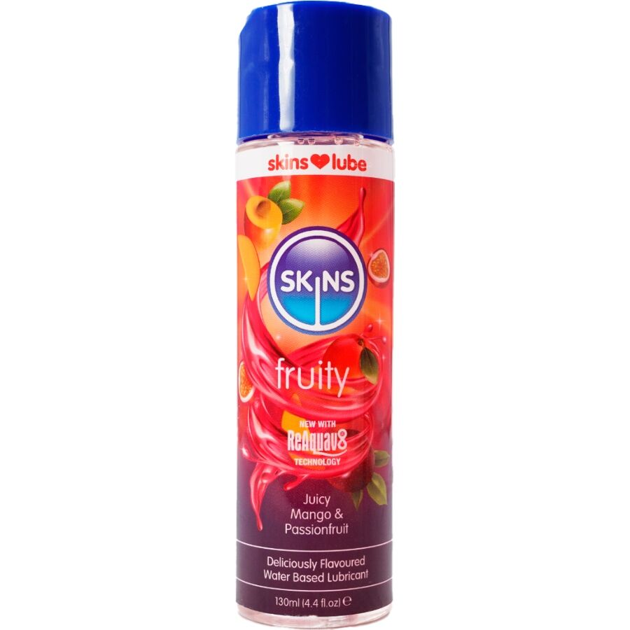 SKINS - LUBRIFICANTE FRUTTATO A BASE D'ACQUA MANGO E FRUTTO DELLA PASSIONE 130 ML Skins