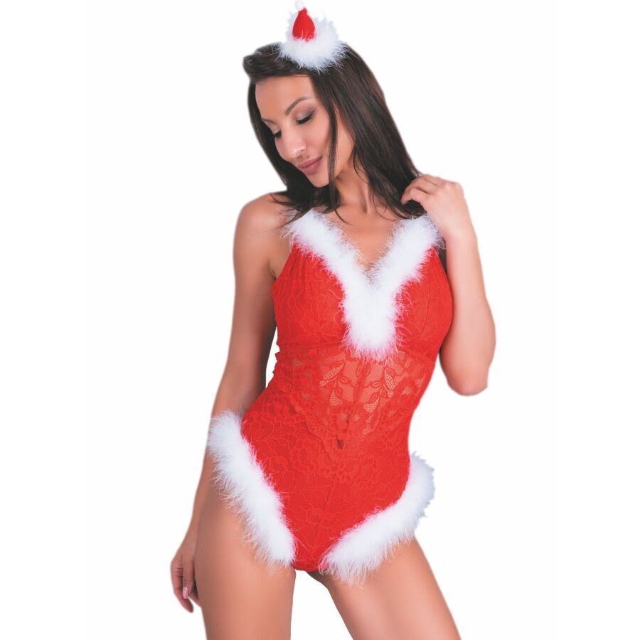 LIVCO CORSETTI FASHION - NAUGHTY SANTA LC 90706 BODY NATALIZIO S/M Livco Corsetti Bodies