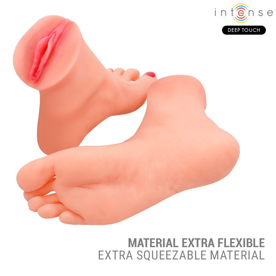 INTENSE DEEP TOUCH - MASTURBATORE A FORMA DI PIEDE IN DUE PEZZI GABBIE Intense Bodies & Masturbators