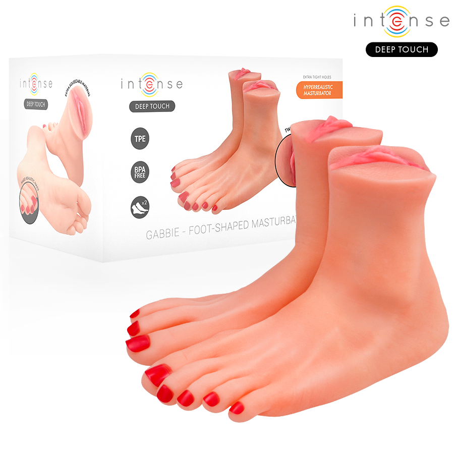 INTENSE DEEP TOUCH - MASTURBATORE A FORMA DI PIEDE IN DUE PEZZI GABBIE Intense Bodies & Masturbators