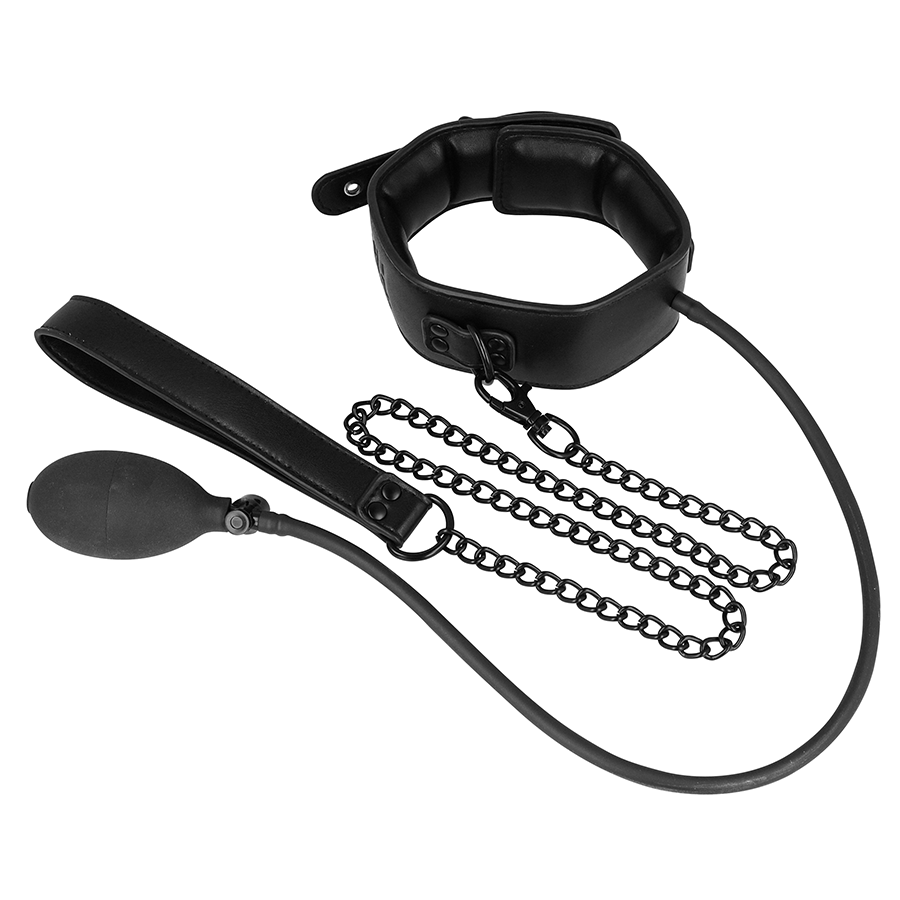FETISH SUBMISSIVE BONDAGE - COLLARE GONFIABILE DA STRANGOLAMENTO CON CATENA Fetish Submissive Extreme