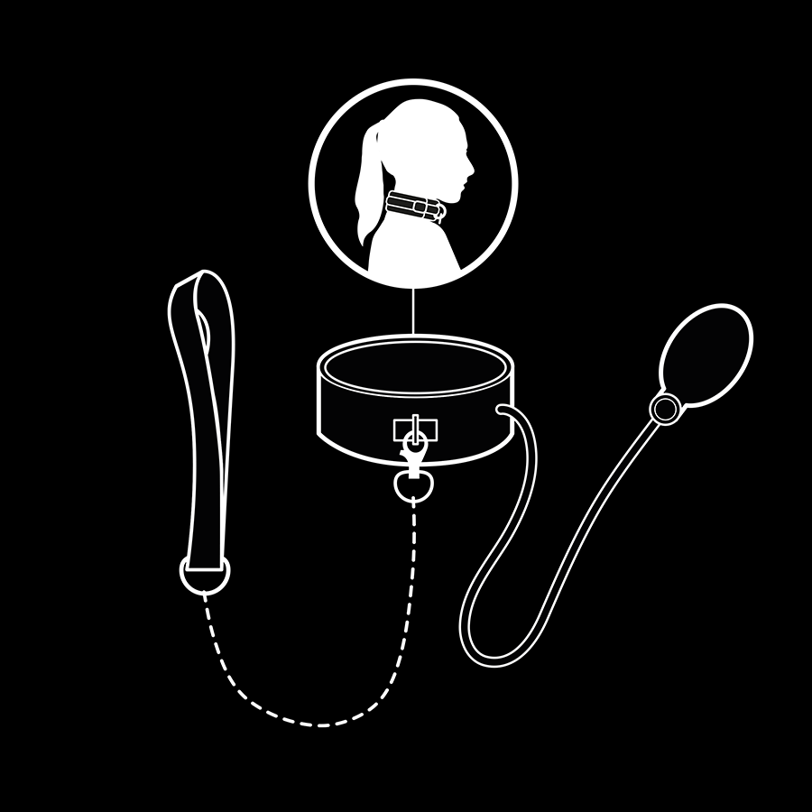 FETISH SUBMISSIVE BONDAGE - COLLARE GONFIABILE DA STRANGOLAMENTO CON CATENA Fetish Submissive Extreme