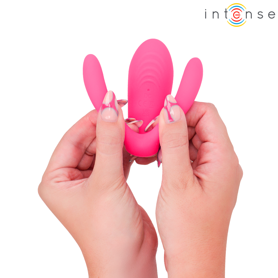 INTENSE - JULIA DOPPIO VIBRATORE STIMOLATORE A MORSETTO CON TELECOMANDO Intense Remote Control