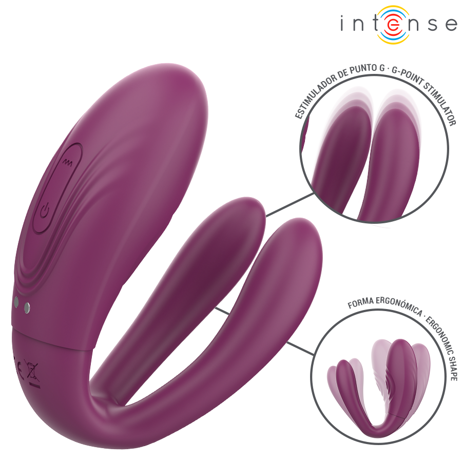 INTENSE - STIMOLATORE A MORSETTO CON VIBRAZIONE E TAPPING SANDRA CON TELECOMANDO Intense Remote Control