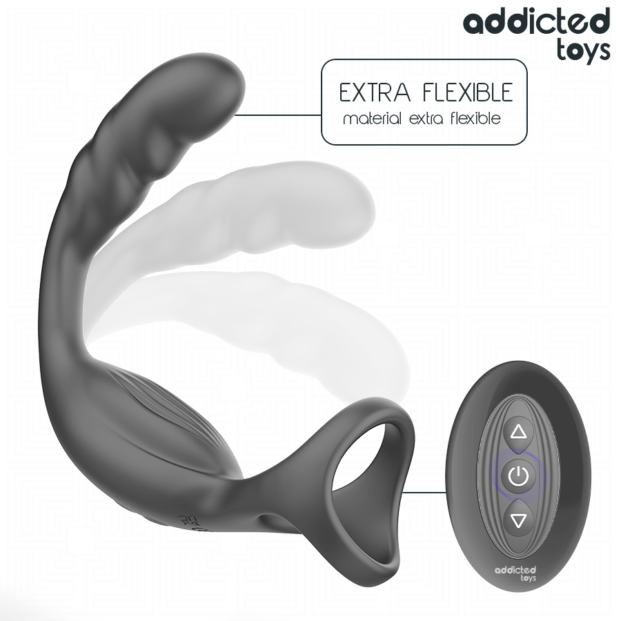 ADDICTED TOYS - ANELLO PER IL PENE PROSTATICO DOPPIO CON TELECOMANDO Addicted Toys