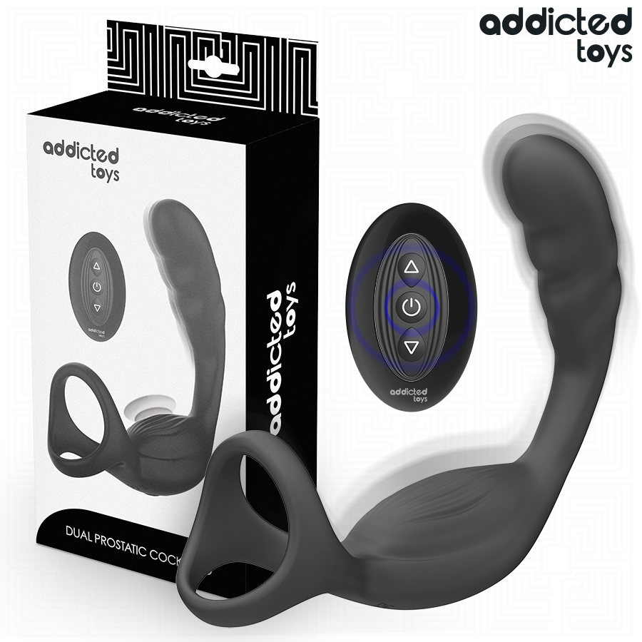 ADDICTED TOYS - ANELLO PER IL PENE PROSTATICO DOPPIO CON TELECOMANDO Addicted Toys