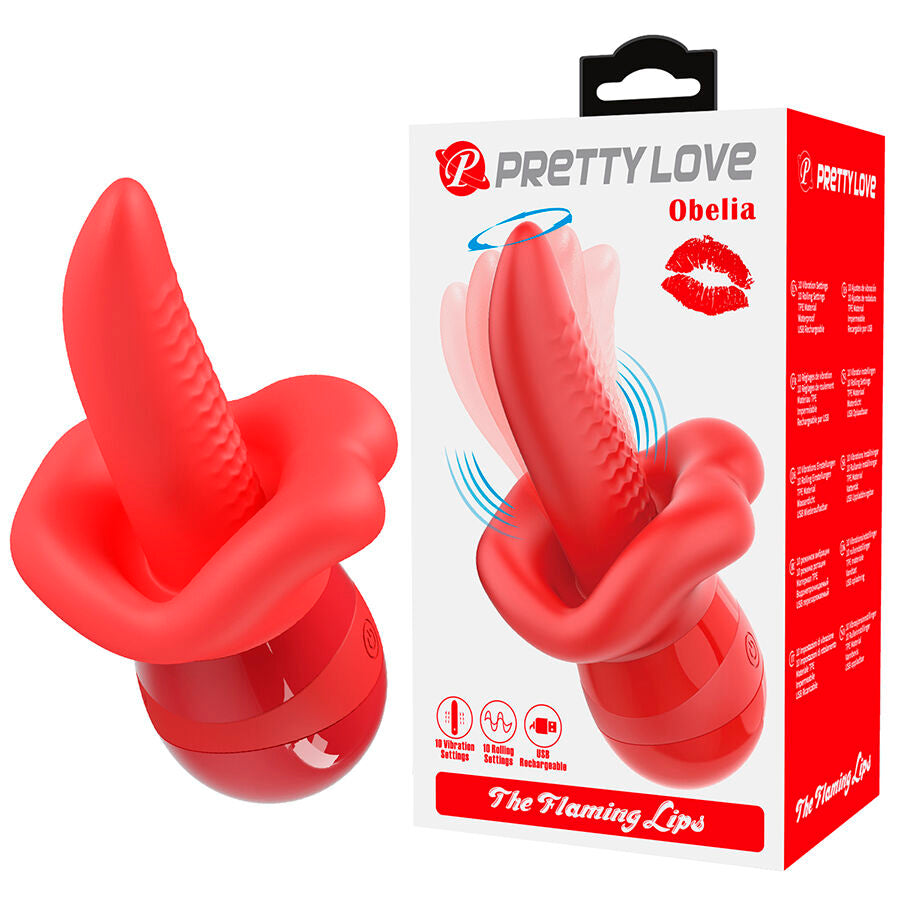 PRETTY LOVE - OBELIA MASTURBATORE VIBRATORE CON LINGUA E MOVIMENTO ORBITALE Pretty Love Smart