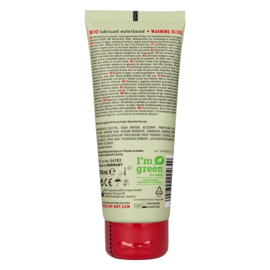 HOT - LUBRIFICANTE BIO A BASE D'ACQUA RISCALDANTE 100 ML Hot