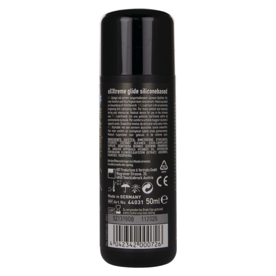 HOT - EXXTREME GLIDE LUBRIFICANTE A BASE DI SILICONE + OLIO COMFORT A+ 50 ML Hot